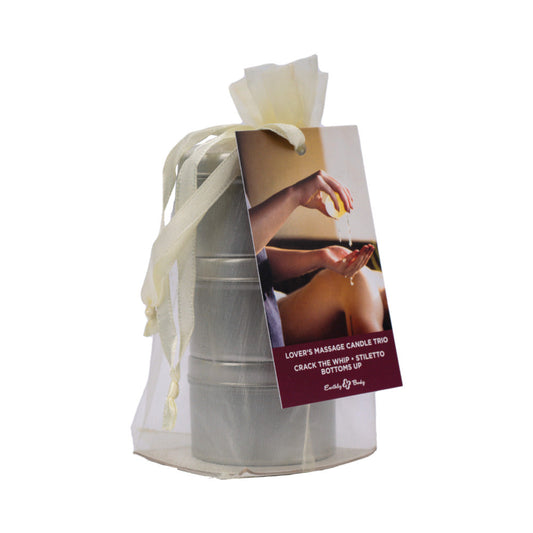 Earthly Body Hemp Seed Valentine 2025 3-in-1 Massage Candle Trio Gift Set