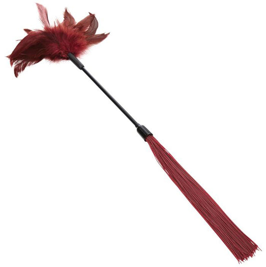 Sex and Mischief Enchanted Feather Tickler - Burgundy - Pleasures By KMarie