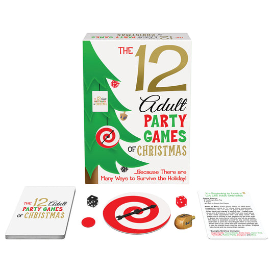 The 12 Adult Party Games Of Christmas Card Game - Pleasures By KMarie